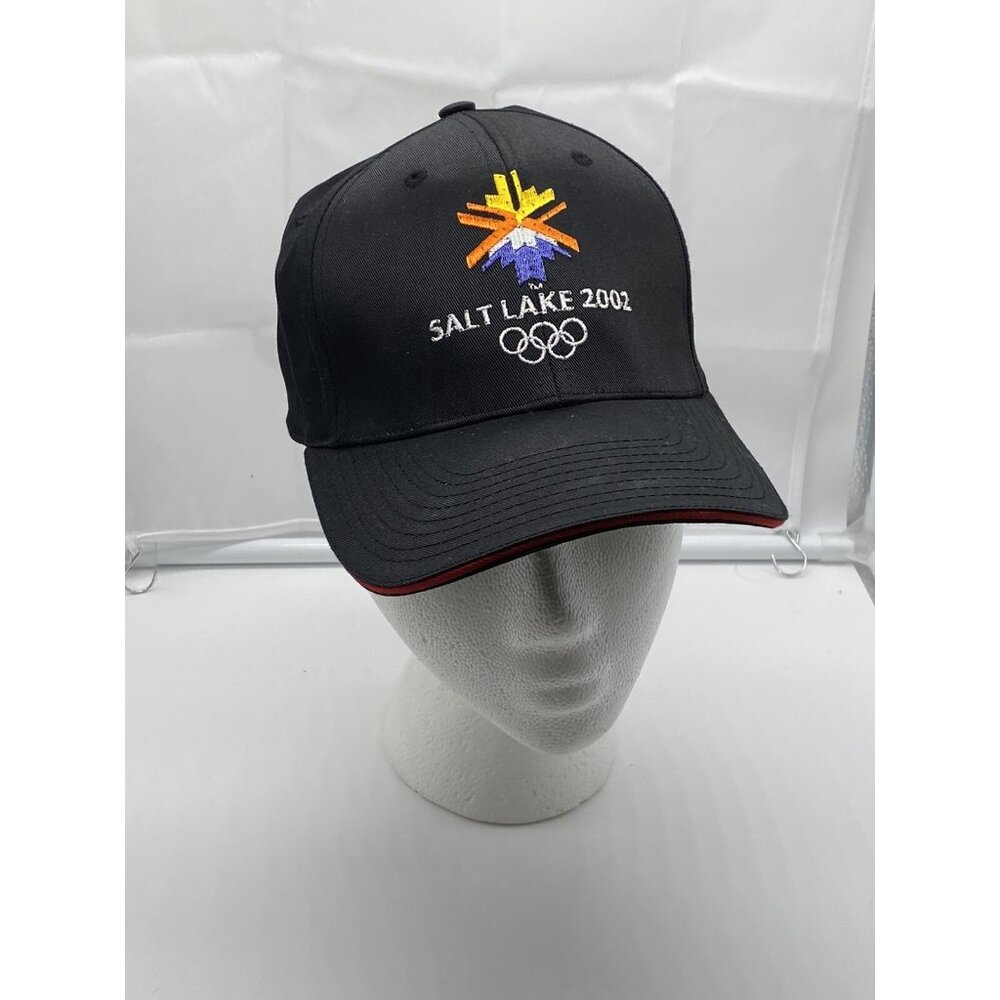 Salt Lake 2002 Winter Olympics Men's Cap Hat Black Snapback Vintage